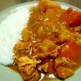 セロリ小松菜トマト缶のチキンカレー【圧力鍋使用】